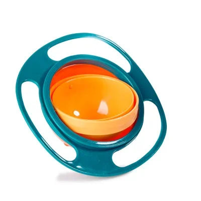 Baby Feeding Dish Cute Baby Gyro Bowl Universal 360 Rotate Spill-Proof Bowl Food-Grade PP Dishes Children'S Baby Tableware