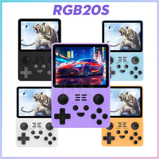POWKIDDY RGB20S Handheld Game Console 3.5 Inch IPS Screen Open Source System Retro Dual Joystick Video Game Player Kids Gift